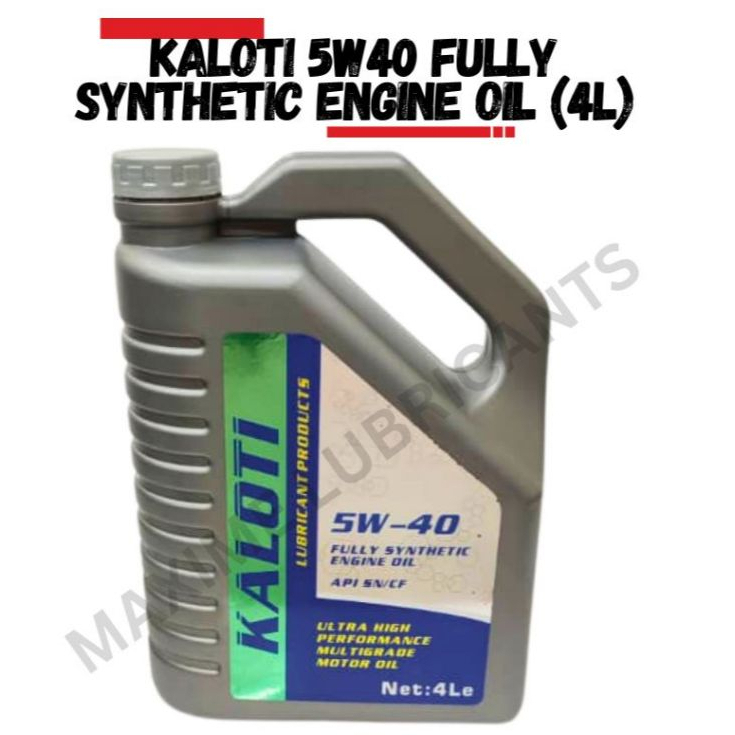 [US Tech] KALOTI 5W40 Fully Synthetic Engine Oil (4L/1L) + FREE ANGPOW ...