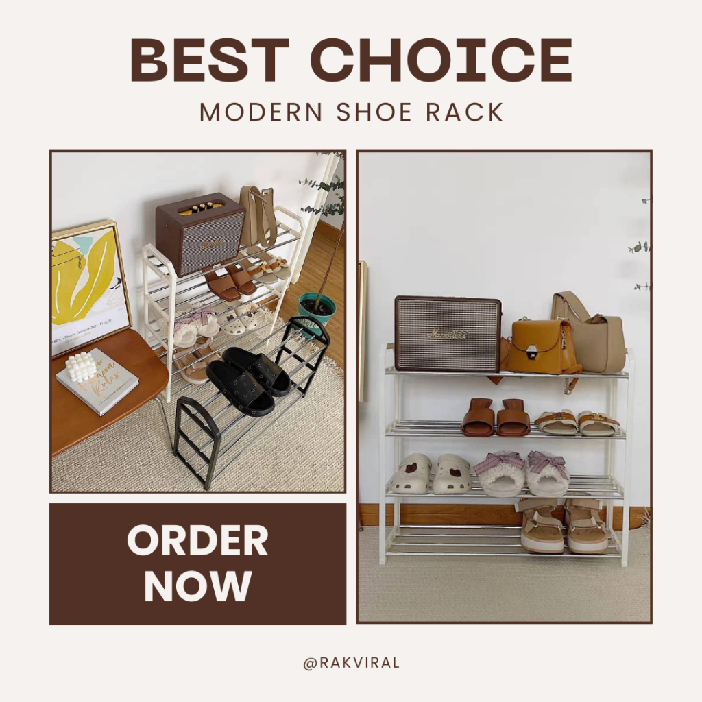 RACK KASUT 3/4/5 LAYER / SHOE RAK / OFFICE / RUMAH/ STORAGE/ TINGKAT ...