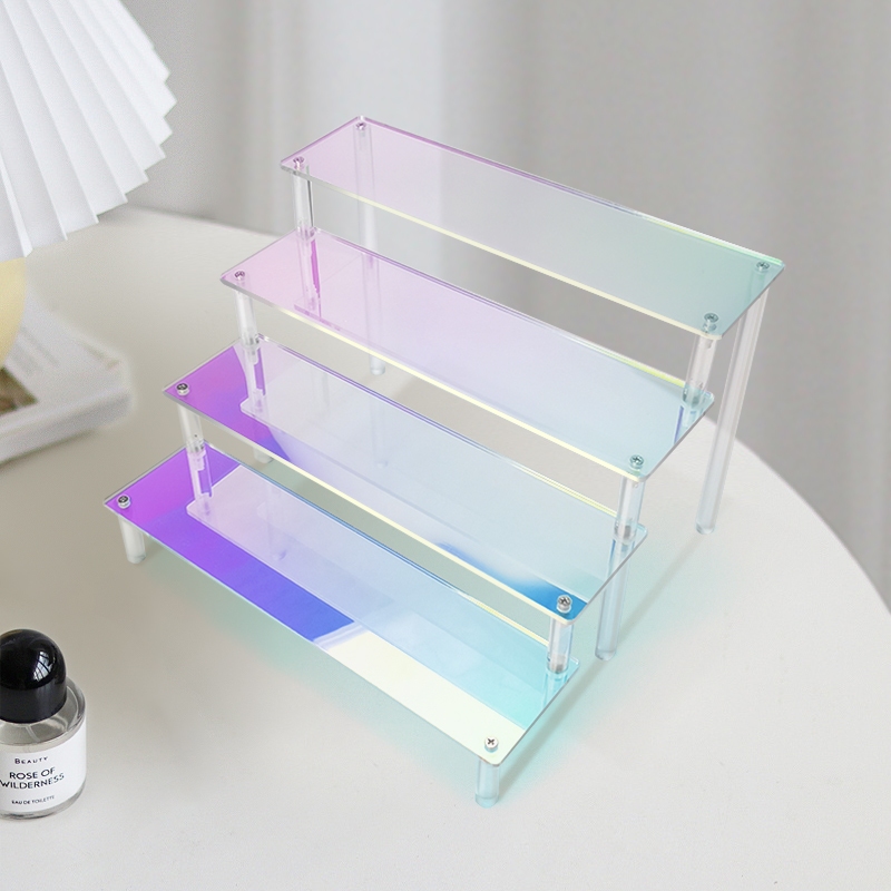 Acrylic Display Rack Cosmetic Shelf Nail Polish Transparent Ladder ...