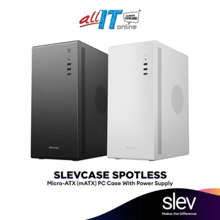 SLEVCASE Spotless Micro ATX (mATX) PC Casing | Pre-Installed 380W Power Supply