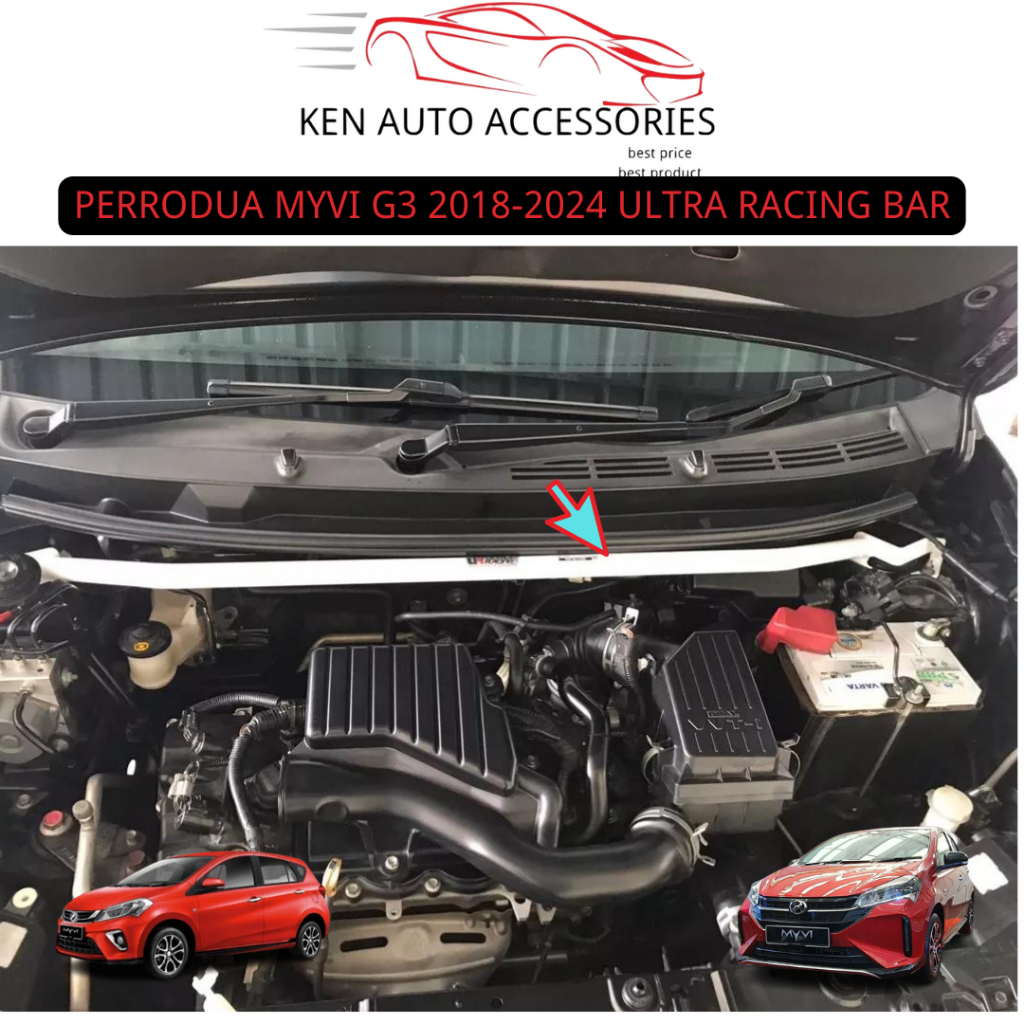 PERODUA MYVI G3 20182024 ULTRA RACING SAFETY BAR FRONT STRUT REAR ANTI