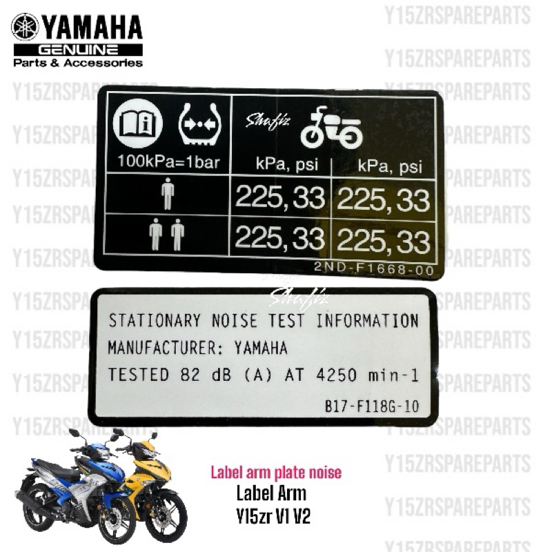 Sticker Arm Label Arm Y15zr Original hly | Shopee Malaysia