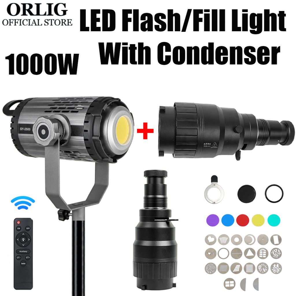 1000W LED Pro Projector For Bowens Mount Video Flish Light Metal ...