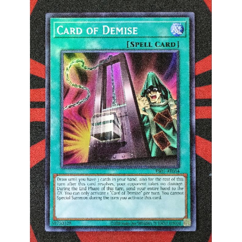 YUGIOH KONAMI ES01-AE054 Card of Demise (Secret Rare/Super Rare) | Shopee  Malaysia