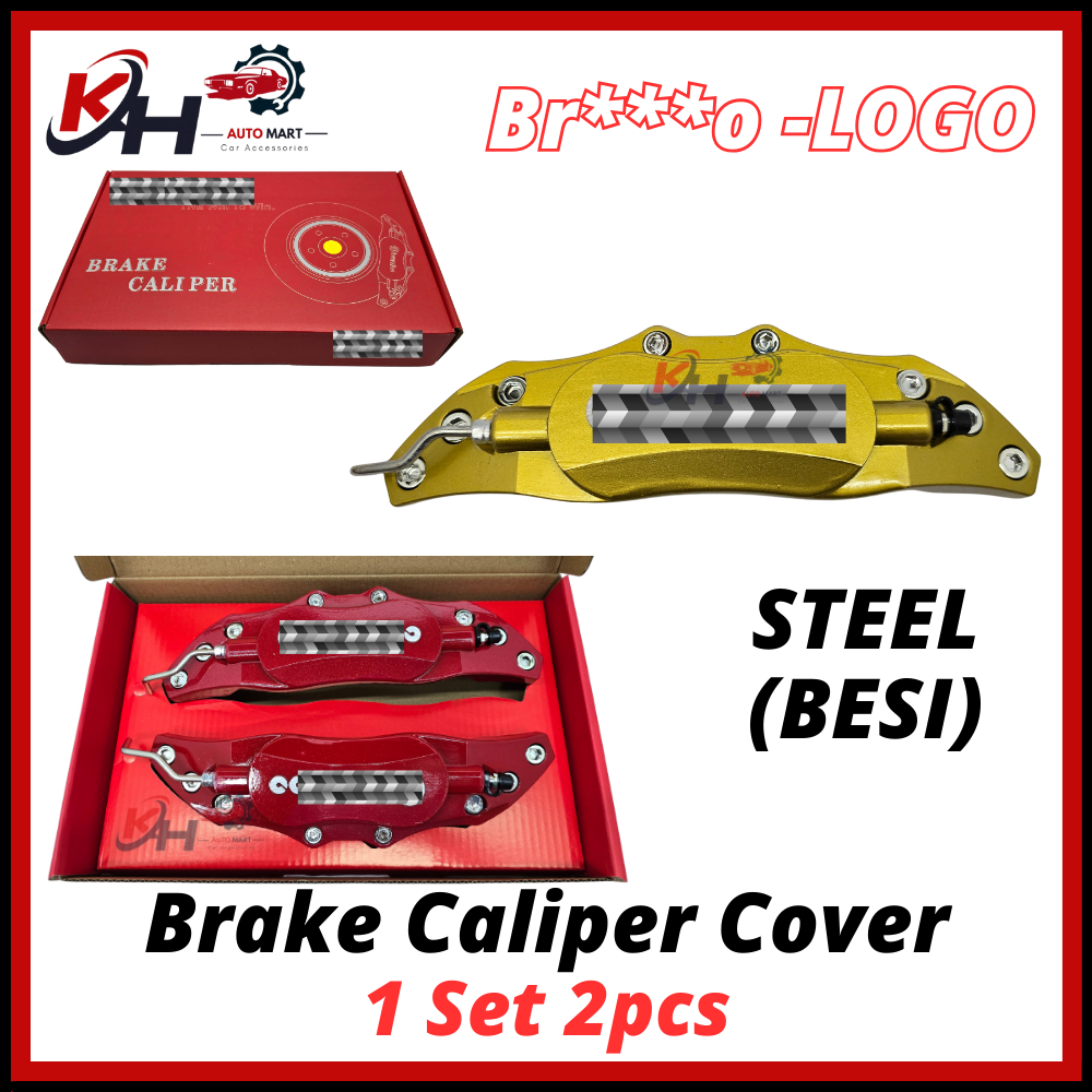1 pair ALLOY STEEL BESI Brake Caliper Cover 2 PCS Front Rear Disc ...