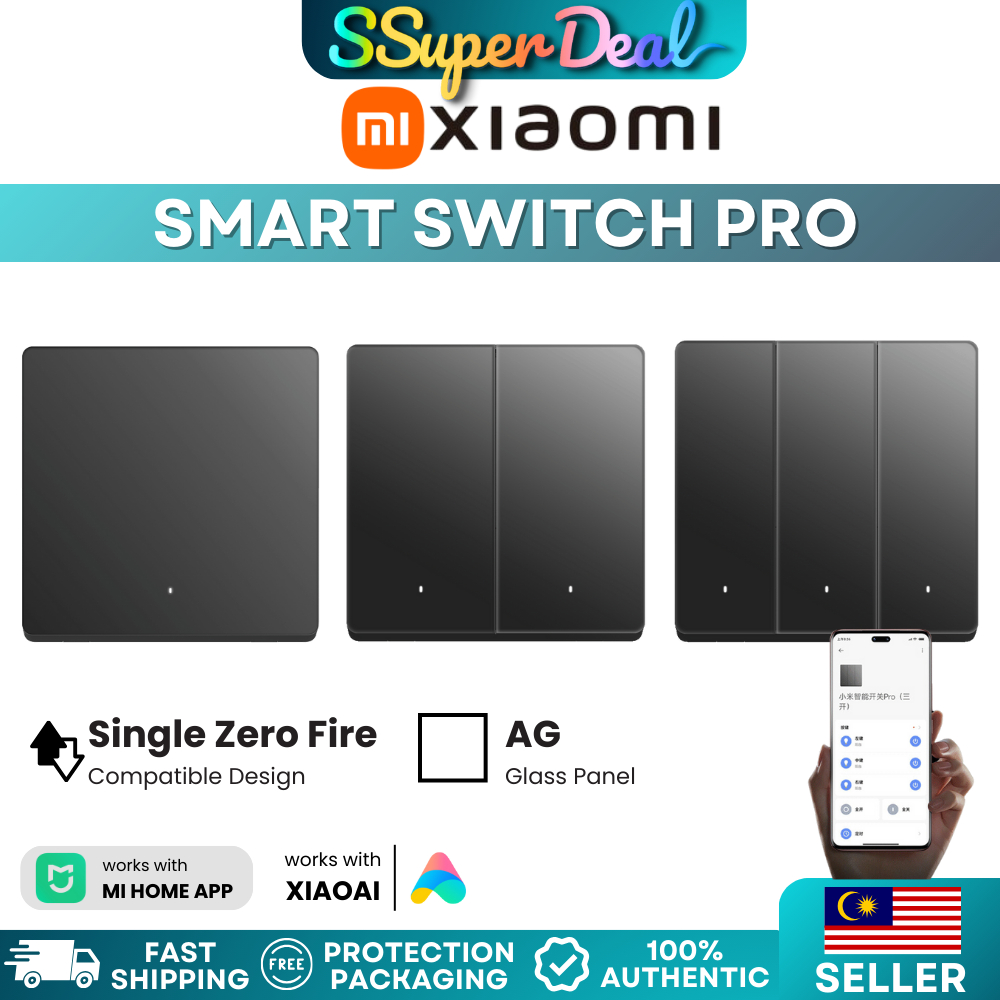 Xiaomi Smart Switch Pro Wireless Wall Switch Neutral Line Live Switch ...