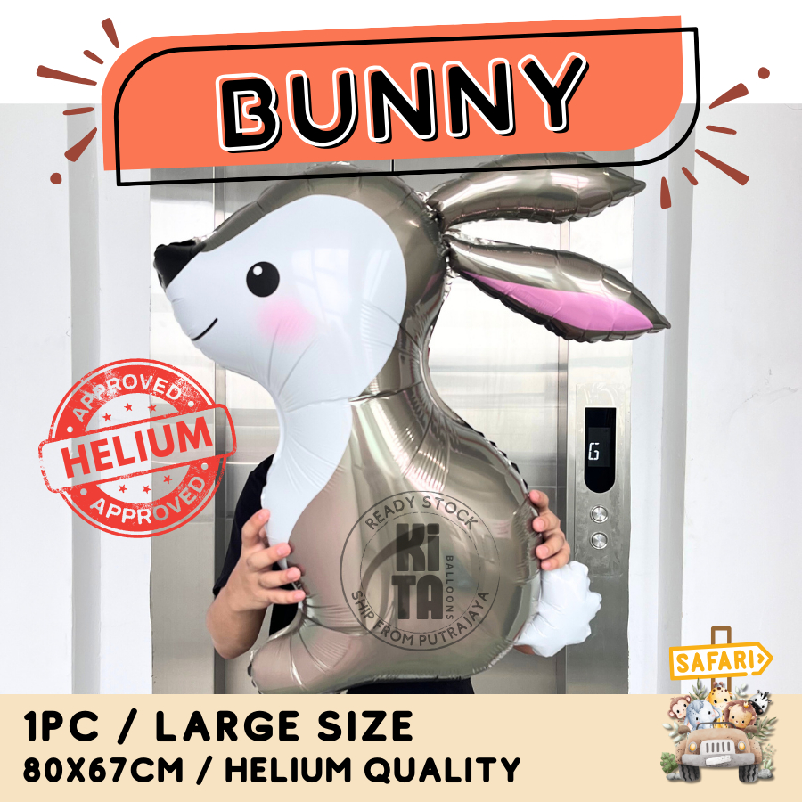 Bunny Rabbit Foil Balloons Arnab Big Large Size Decoration | Shopee ...