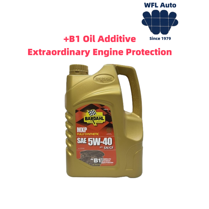 Bardahl MXP Fully Synthetic SAE 5W40 Engine Oil (4L) API SN/CF Fully ...
