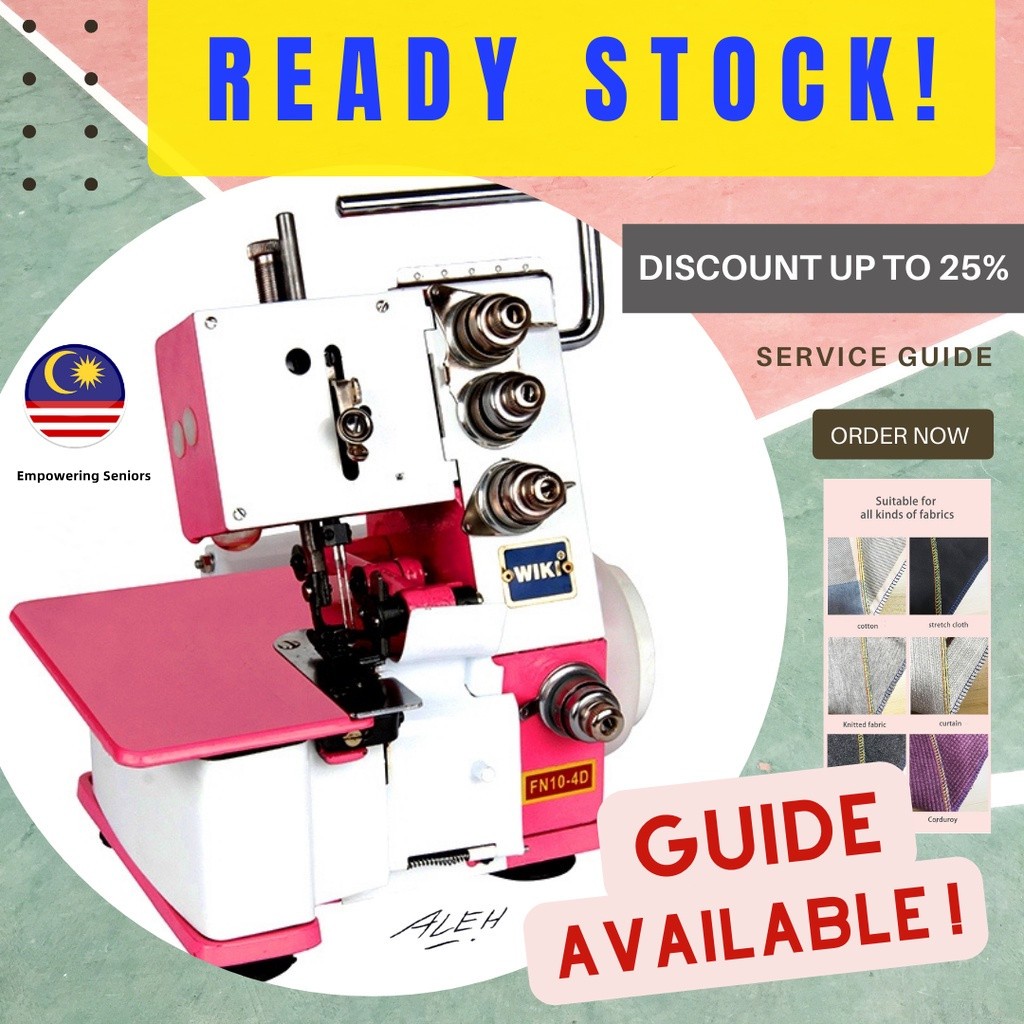Readystock Mesin Jahit Tepi Mini Portable Overlock Sewing Machine Wiki
