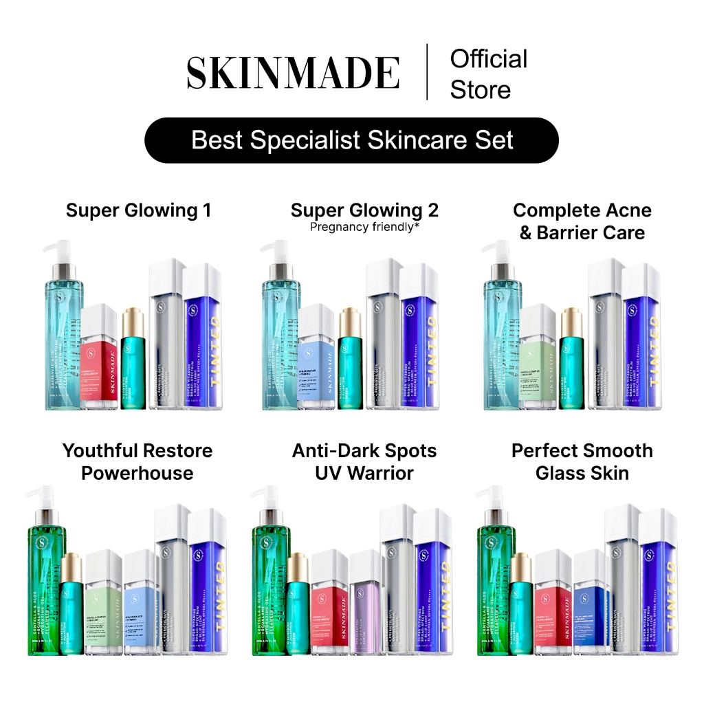 SKINMADE Combo Set - Sunscreen SPF50 + Face Serum + Moisturiser ...