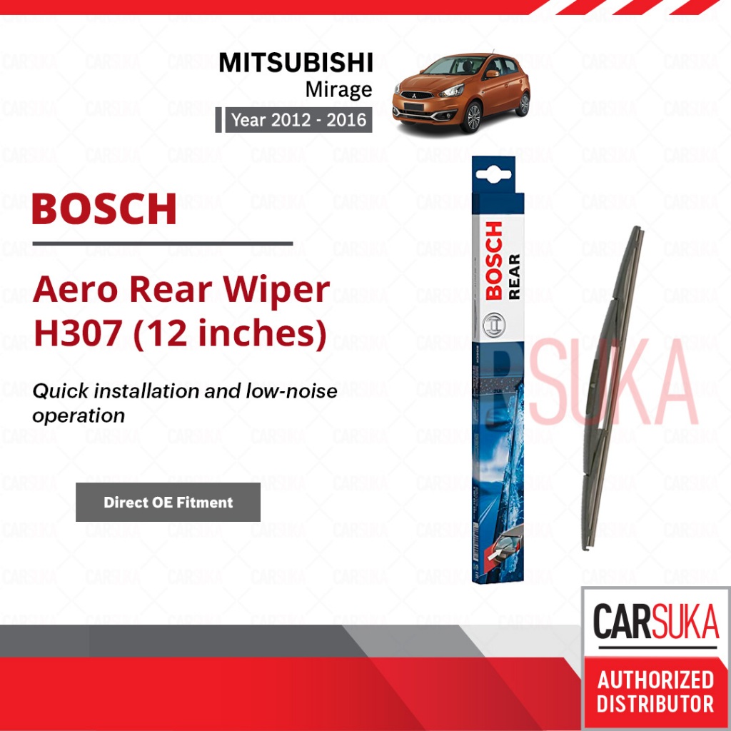BOSCH H307 rear wiper for Mitsubishi Mirage , year 2012 - 2016 | Shopee ...