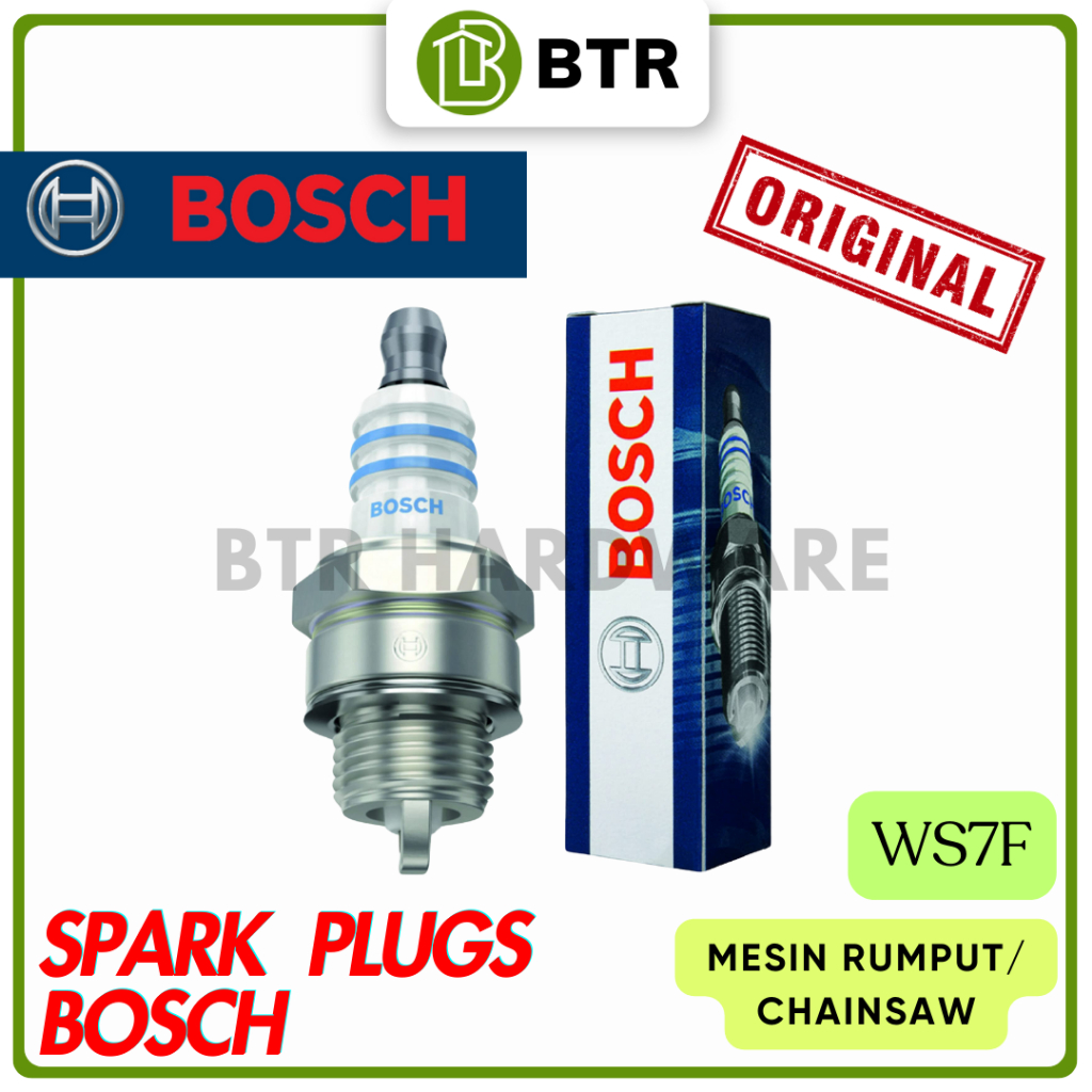 【100 ORIGINAL】BOSCH SPARK PLUG WS7F UNTUK MESIN RUMPUT CHAINSAW