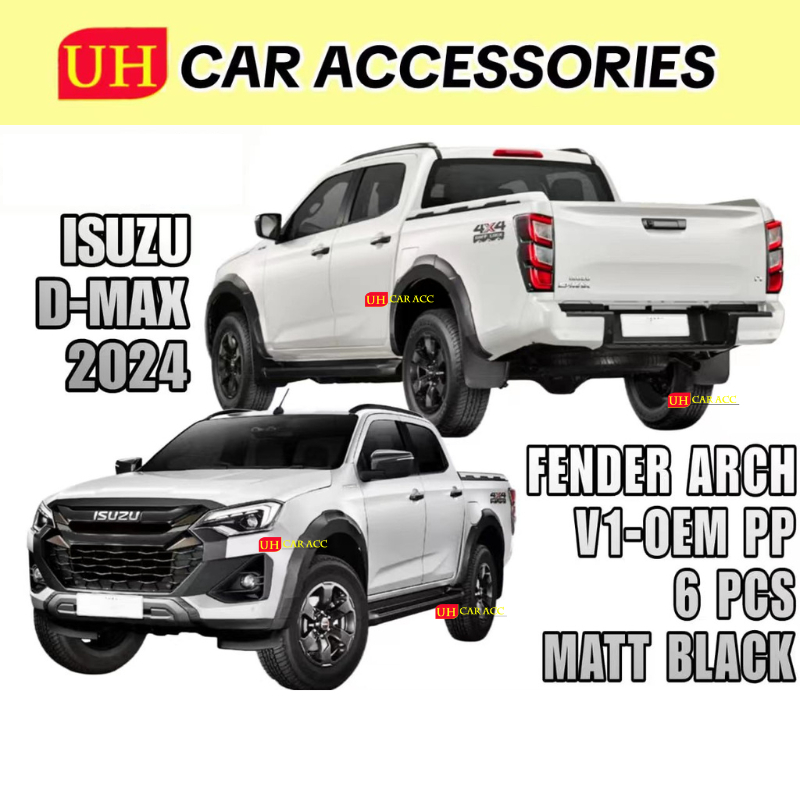 ISUZU DMAX D-MAX 2024 2025 FACELIFT PP FENDER ARCH FLARES FLARE ...