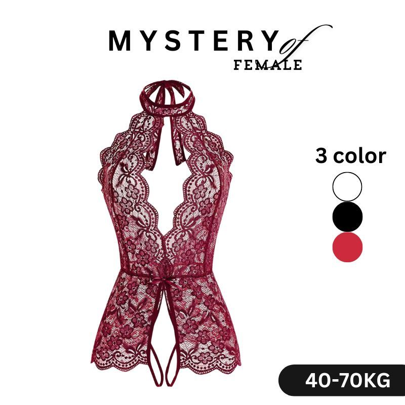 Open Bust Open Crotch Lace Transparent Teddies Ribbon Sexy Lingerie ...