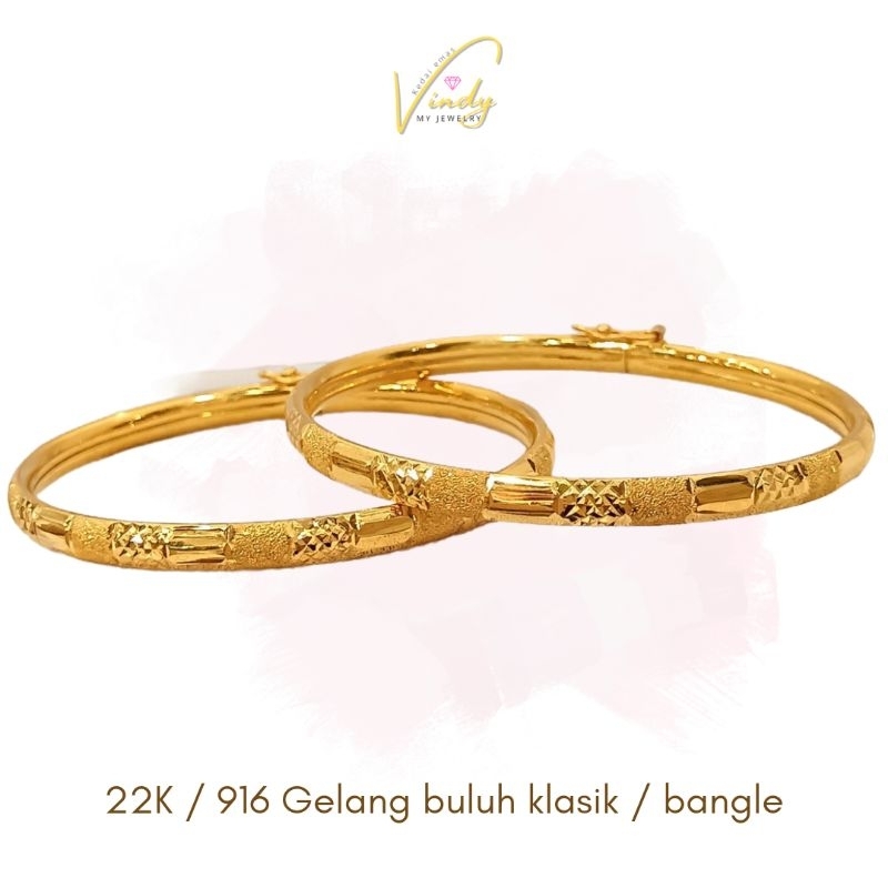 VINDYMY 916/22k GELANG Buluh Klasik 916 / BANGLE 7.14g | Shopee Malaysia