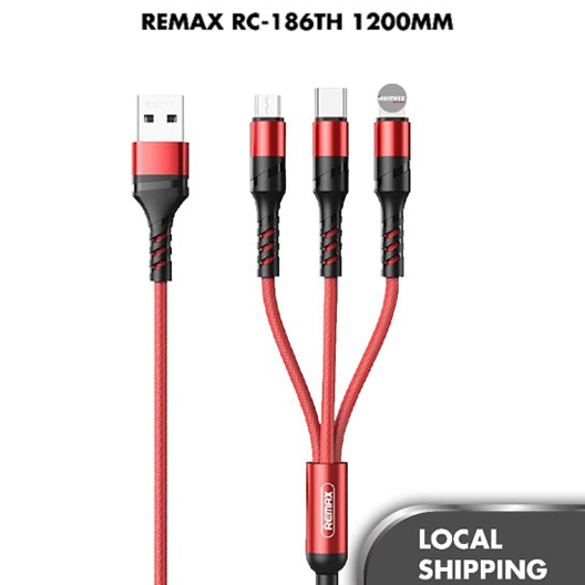 [Shopee Choice] REMAX SPEED Series 3-in-1 3.1A Charging Cable RC-186th ...