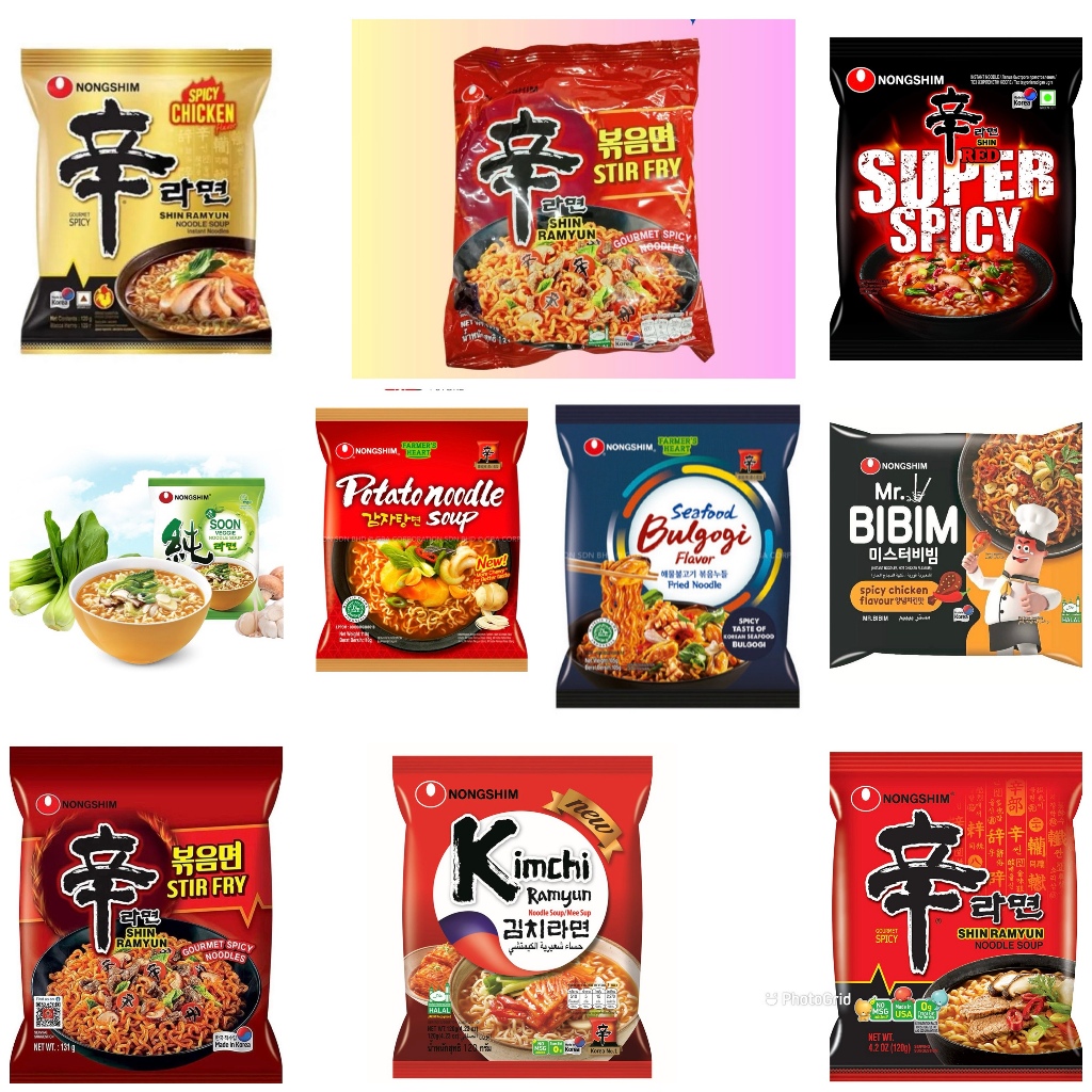 HALAL 】Nongshim Shin Noodle 韩国农心辛拉面 Seafood Bulgogi/Ottogi Ramessari ...