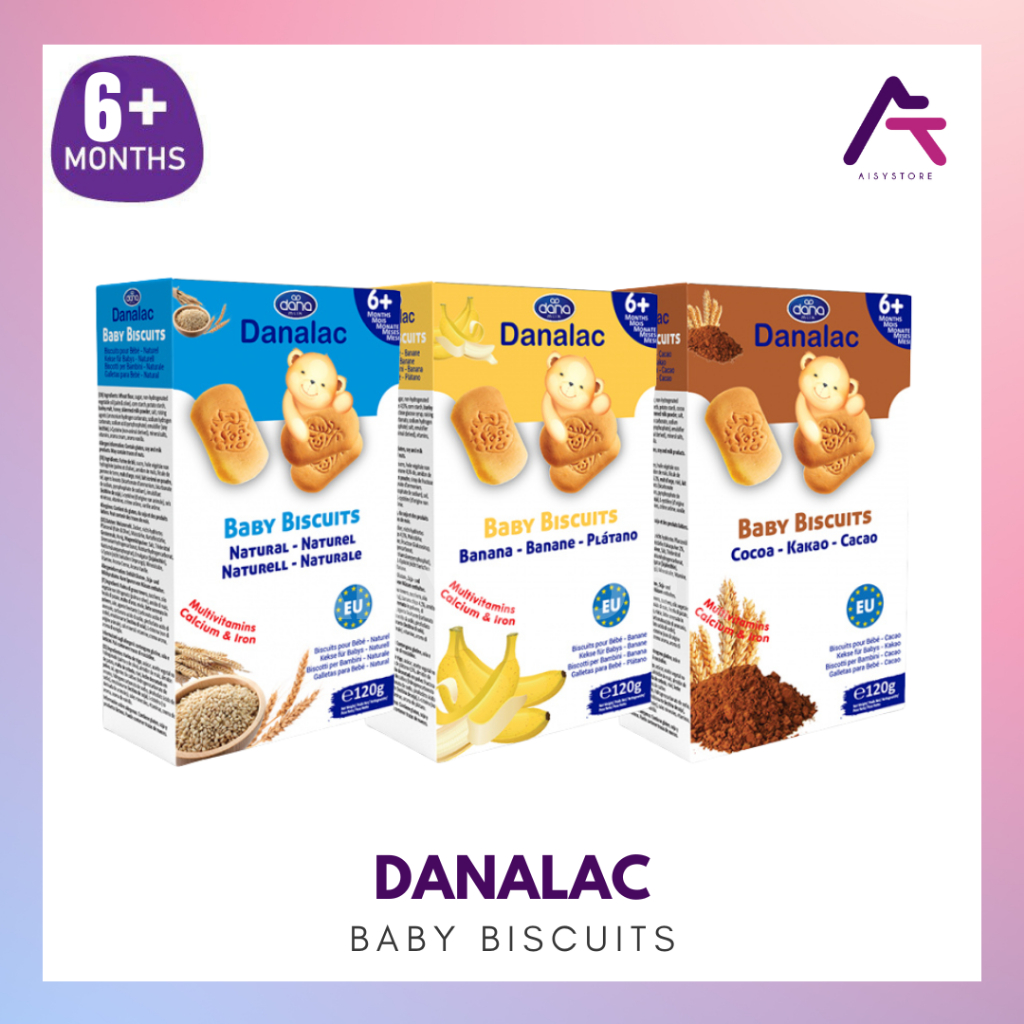Danalac Baby Biscuits Banana Cocoa 120g – Healthy Snack for Babies - Main Image