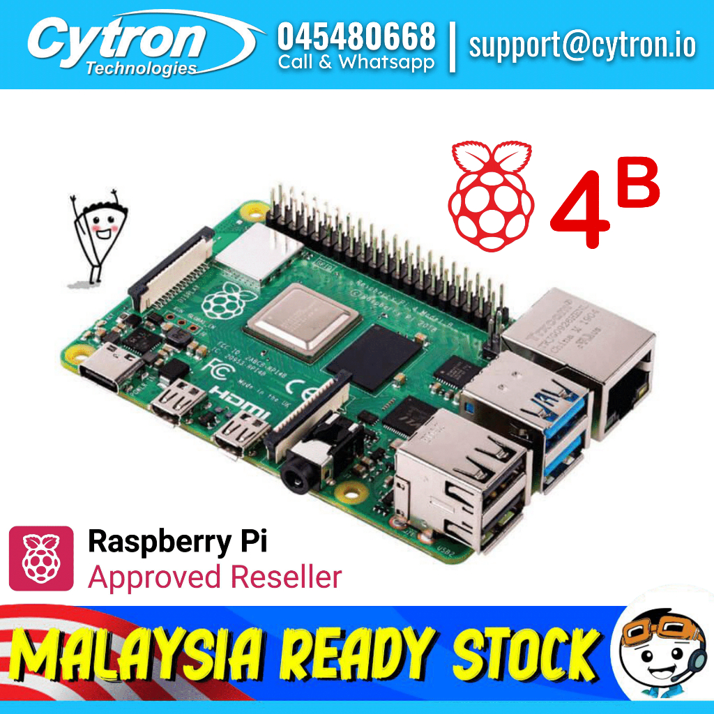 Raspberry Pi 4 Model B - Single Board Computer | Shopee Malaysia