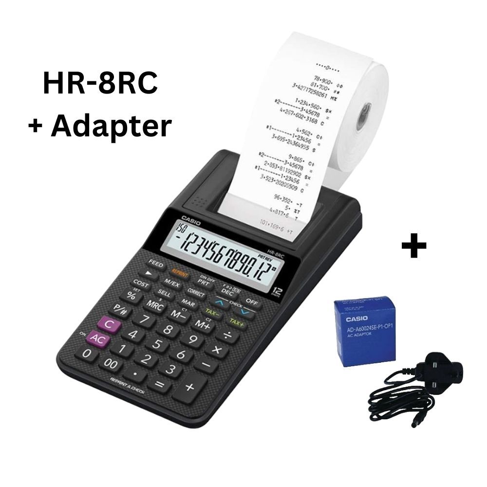 CASIO HR-8RC HR-100RC HR-150RC PRINTING CALCULATOR WITH 12