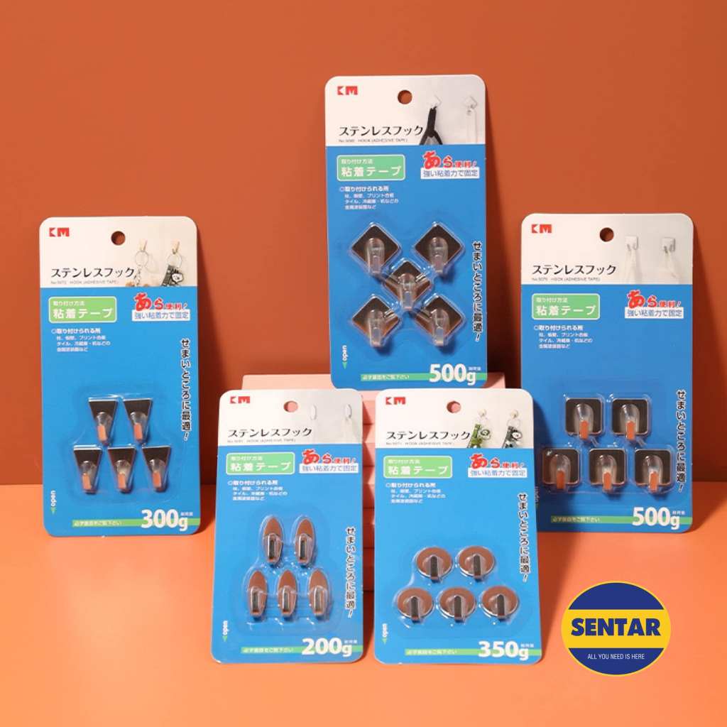 Ready Stock Japan KM2120/5072/5079/5080 Adhesive Sheet Hook Magic ...