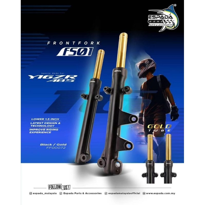 ESPADA FRONT FORK CUTTING STD LOWER 1.5 INCH Y15 / Y15ZR / Y16 ABS ...