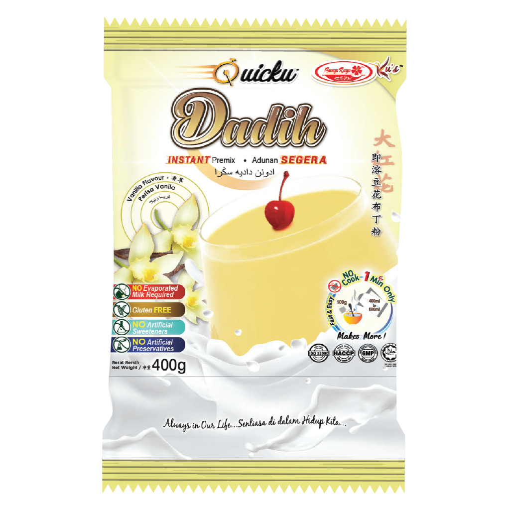 [BORONG] BUNGA RAYA KUS Serbuk Dadih Segera 400g || Instant Beancurd ...