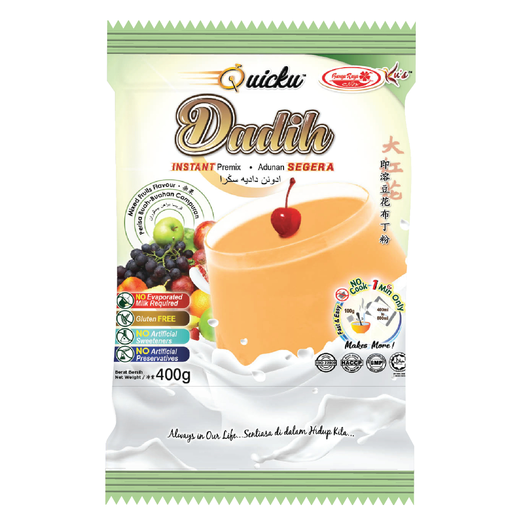 [BORONG] BUNGA RAYA KUS Serbuk Dadih Segera 400g || Instant Beancurd ...
