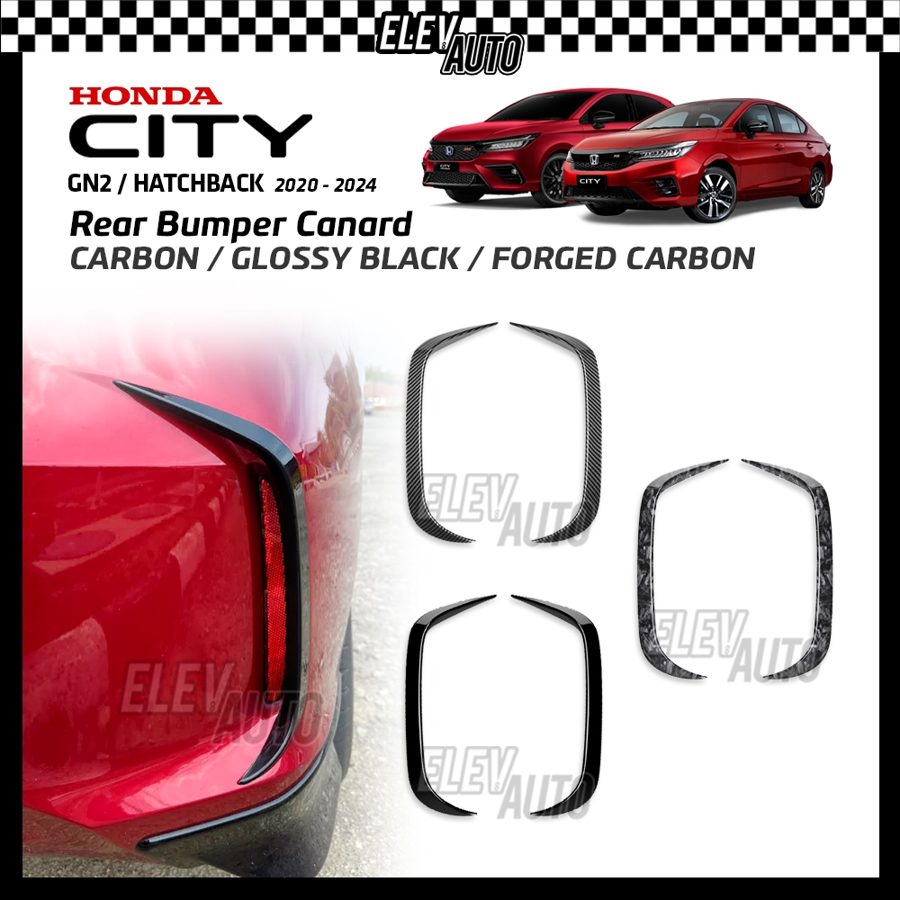Honda City GN2 Hatchback 2020-2024 CARBON FIBER BLACK Rear Bumper ...