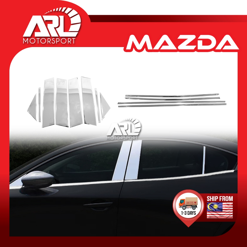 Mazda 3 BP Window Lining Door Pillar Chrome Lining Weatherstrip Window ...