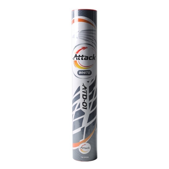 ATTACK White ATD-01/ATTACK Black ATD-02 Badminton Shuttlecock (Speed 3 ...