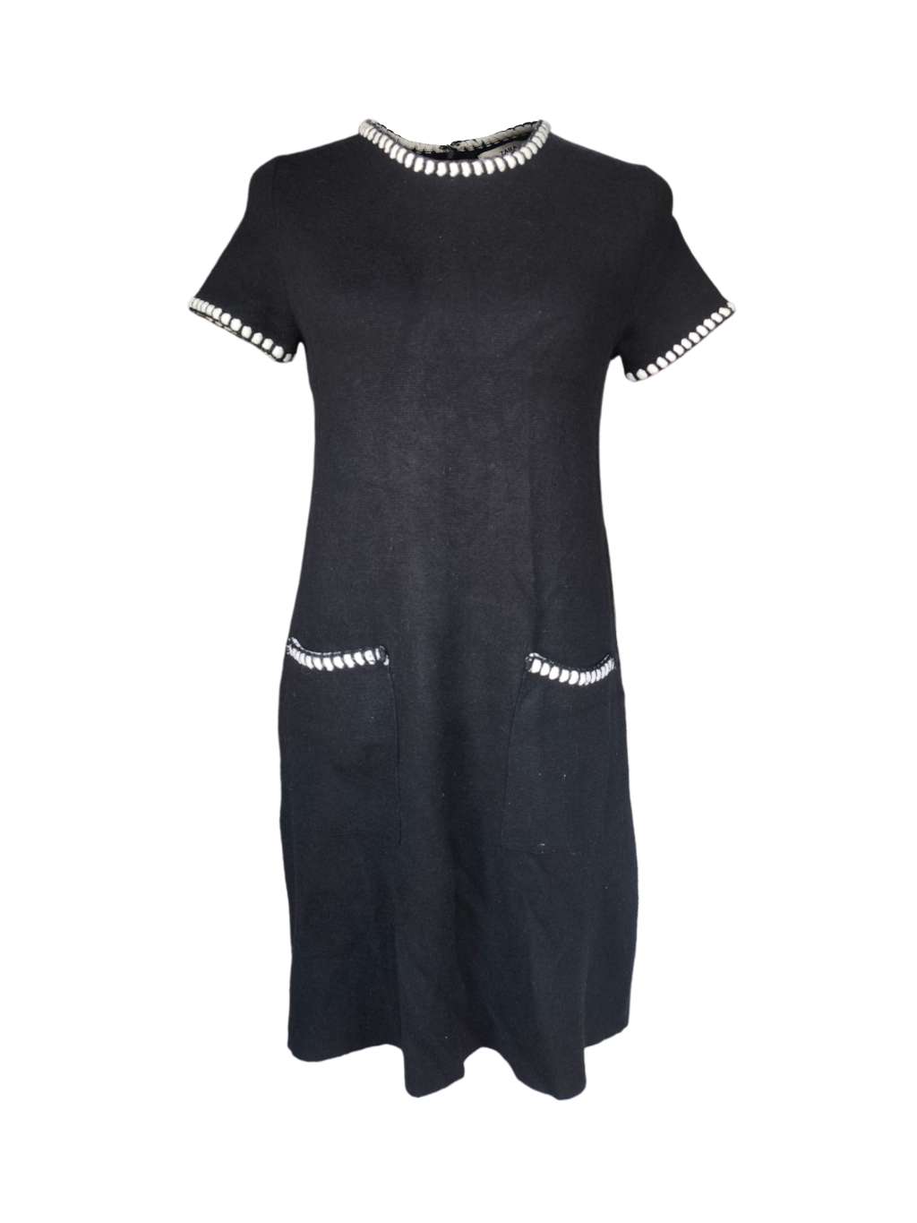 Zara Black Soft Knitted Dress with front Pockets | Shopee Malaysia