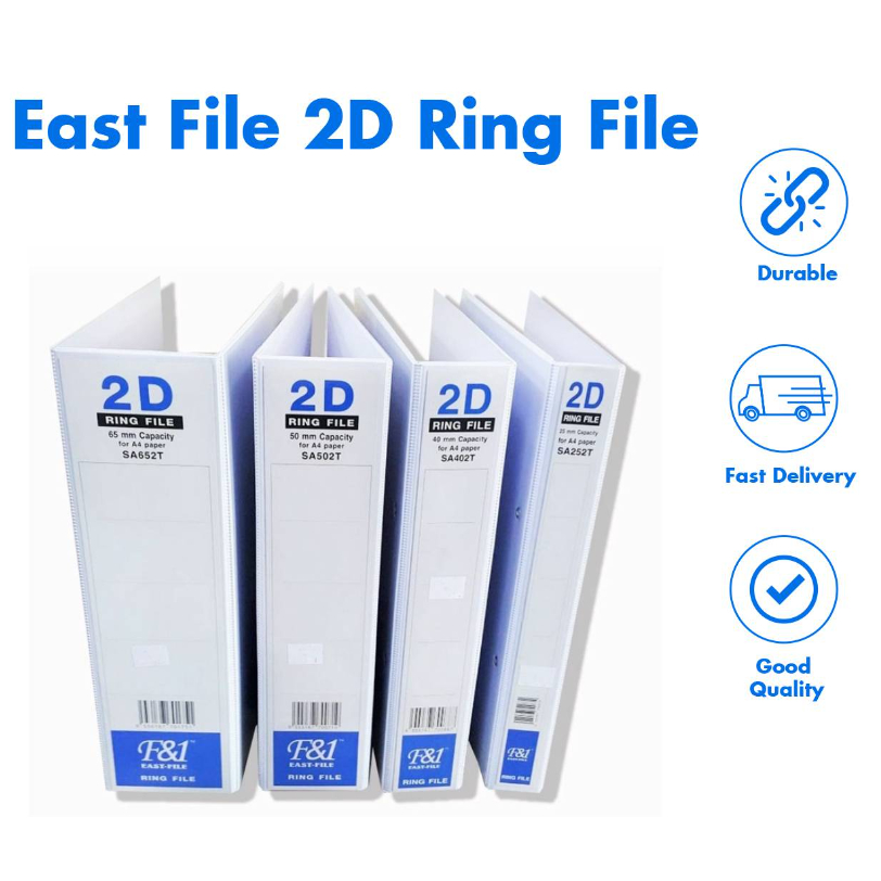 AKINA SAVE EMI-FILE 2D Ring White File A4 25mm 40mm 50mm 65mm 80mm ...