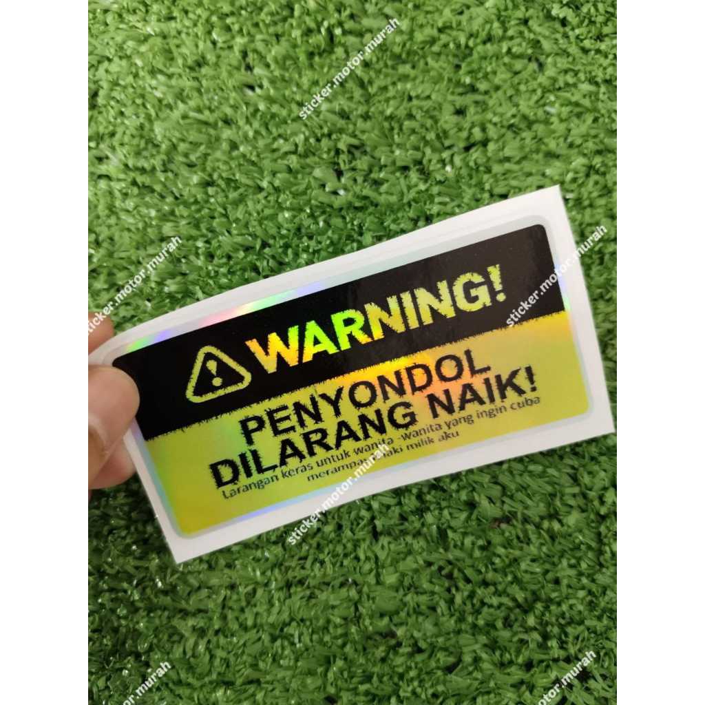 STICKER MINI WARNING PENYONDOL DILARANG NAIK | Shopee Malaysia