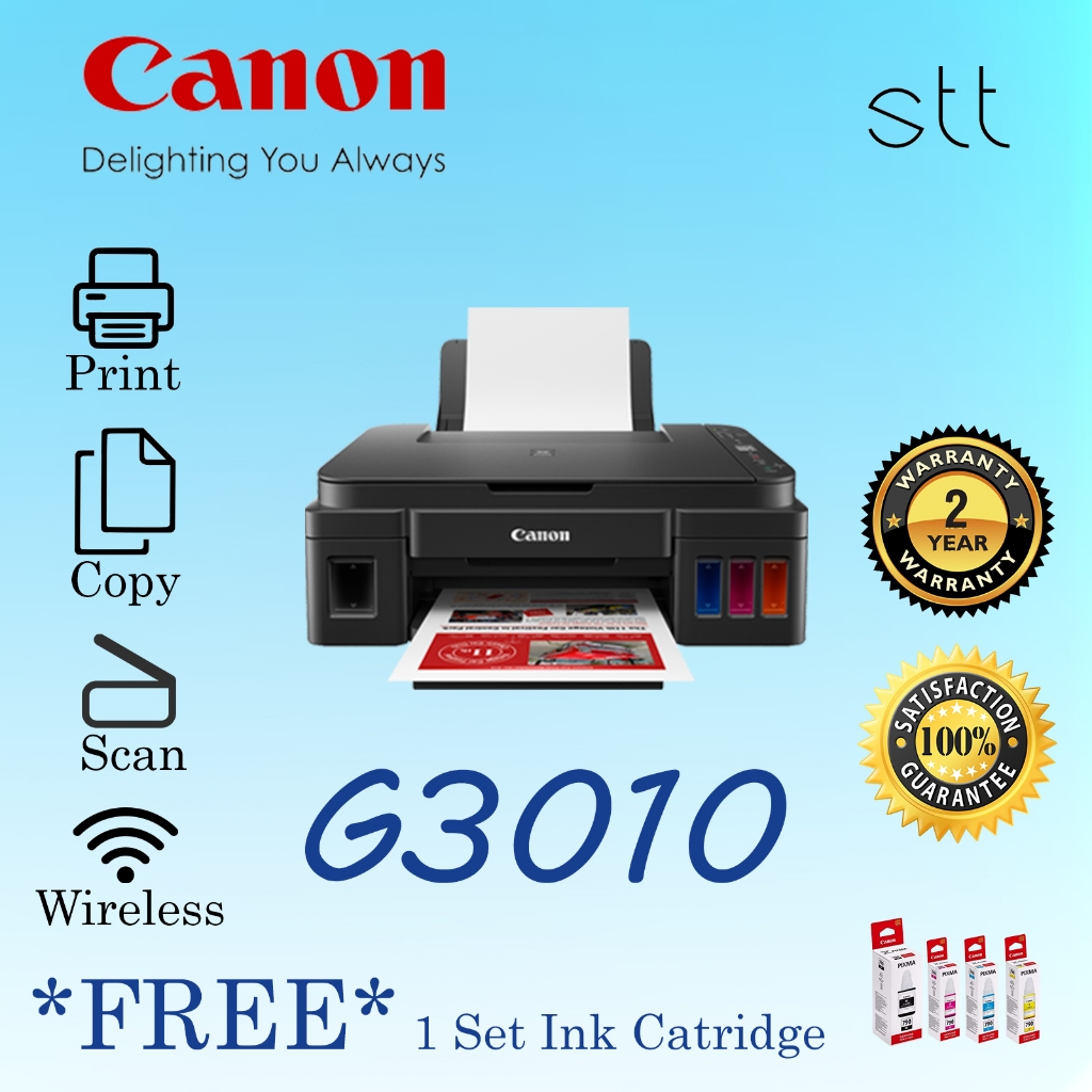 Canon PIXMA G3010 All In One Wifi Printer (Print, Scan, Copy