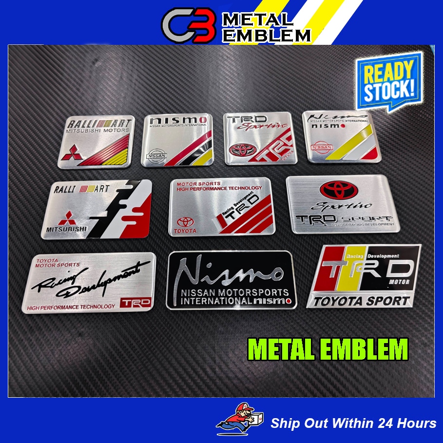 TRD Nismo Mitsubishi RalliArt Metal Emblem Sticker TRD Toyota / EB04 ...