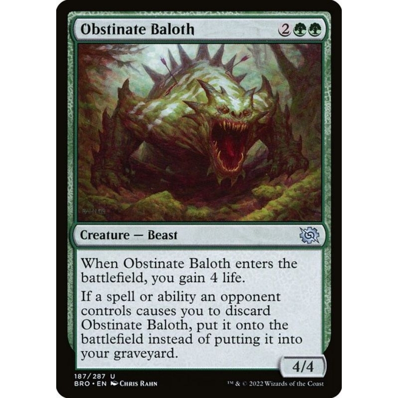 Magic the Gathering - Obstinate Baloth (BRO) | Shopee Malaysia