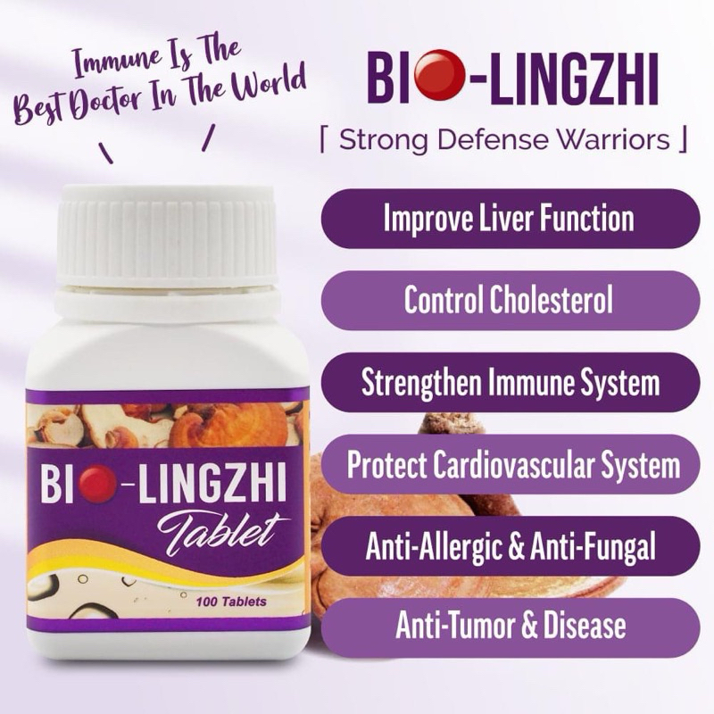 Ready Stock Bio Lingzhi🍄100 tablets 💯 Original Kkm approved | Shopee ...