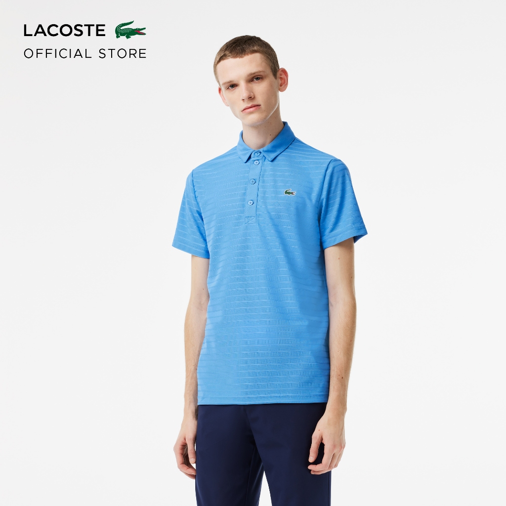 LACOSTE Men s Sport Textured Breathable Golf Polo Shirt