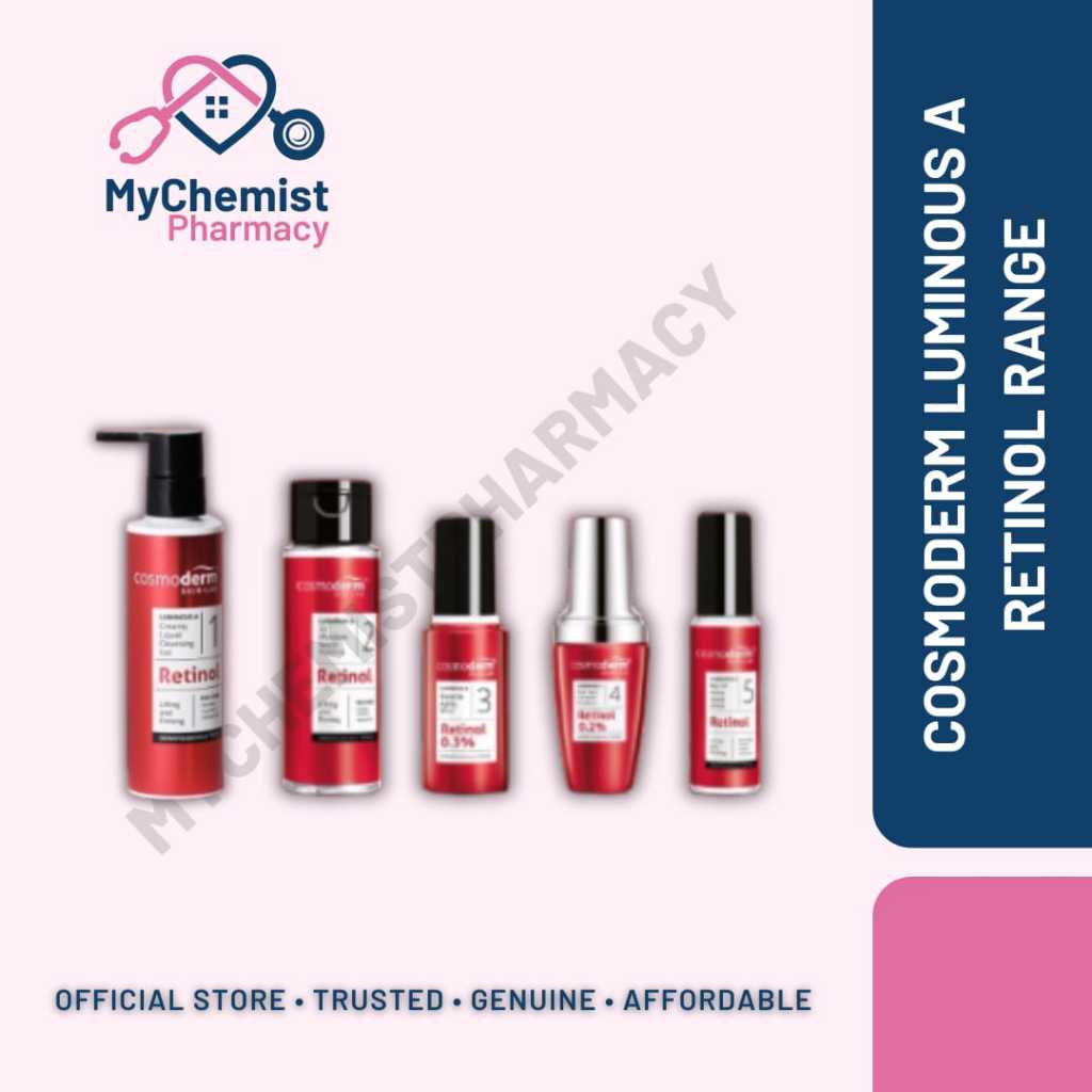 Cosmoderm Luminous A Retinol Range (Cleanser / Moisturiser / Dark Spot ...