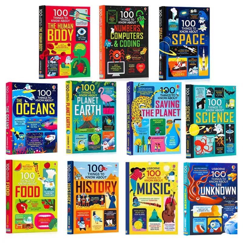 Usborne 100 Things to know about [11 Hardcover Books] - Re-print ...