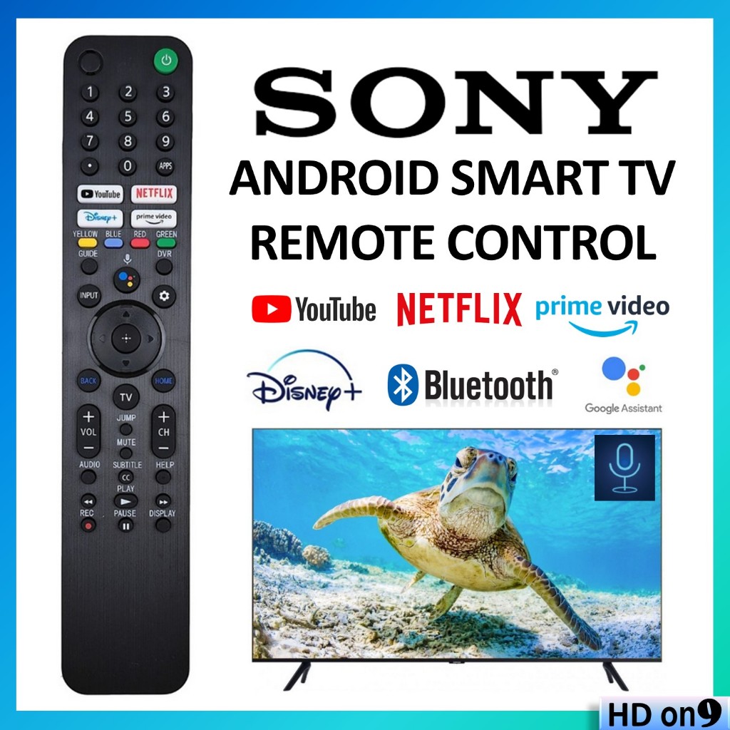 SONY ANDROID SMART TV REMOTE CONTROL YOUTUBE, NETFLIX, DISNEY+, PRIME ...