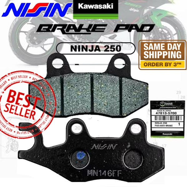Amazon.com: Cyleto Front Rear Brake Pads for Kawasaki Ninja