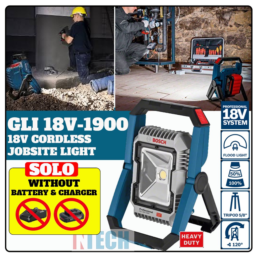 BOSCH GLI18V-1900 (SOLO) CORDLESS TORCH WORKLIGHT (GLI18V-1900