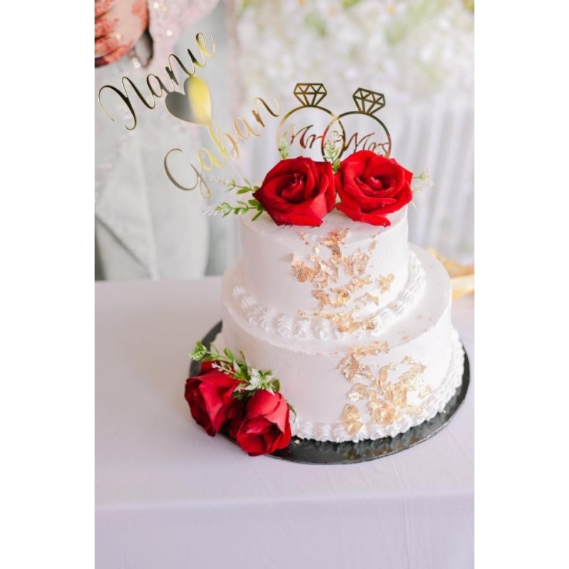CUSTOM TOPPER BIRTHDAY CAKE SINGLE NAME ONLY ACRYLIC Mirror 2mm MURAH ...
