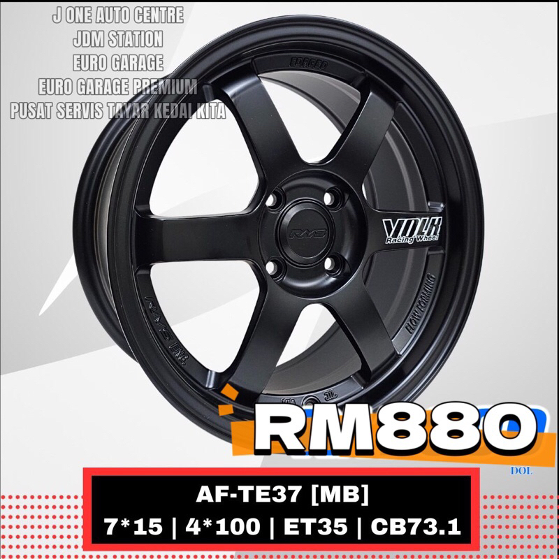 NEW RIM RAYS TE37 15 INCHI | Shopee Malaysia