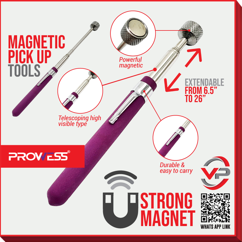 PROWESS 26″ MAGNETIC PICK UP TOOLS STRONG MAGNET EXTENDABLE ALAT ANGKAT ...
