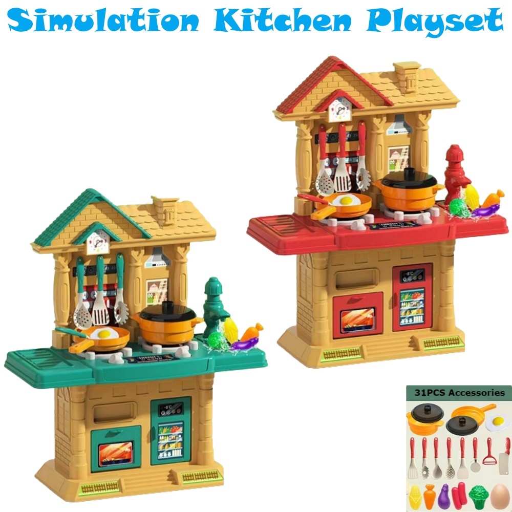Ready Stock Kids Kitchen Pretend Play set with spraying mist effect ...