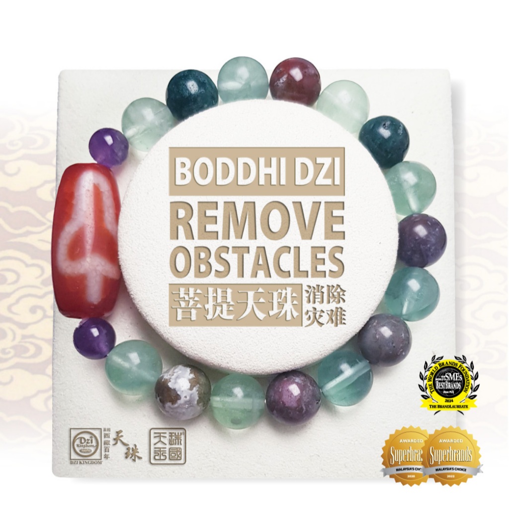 Dzi Kingdom Red Jade Bodhi Tree Dzi Bracelet 天珠王国红玉菩提天珠