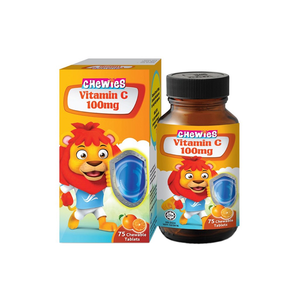 Chewies Vitamin C Orange Flavored 100mg Chewable Tab for Kids (75's ...